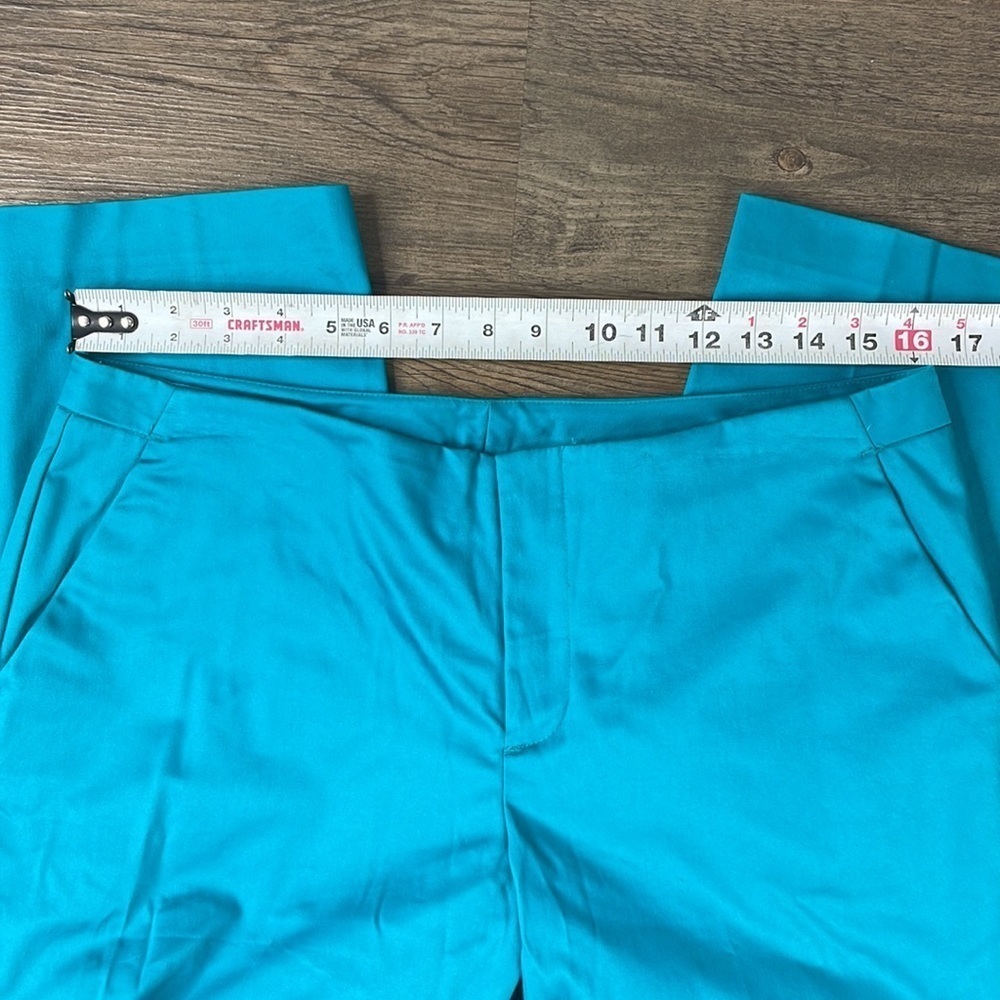 Worthington Women’s Turquoise Teal Modern Fit Crop Capri, size 10 - Picture 4 of 9